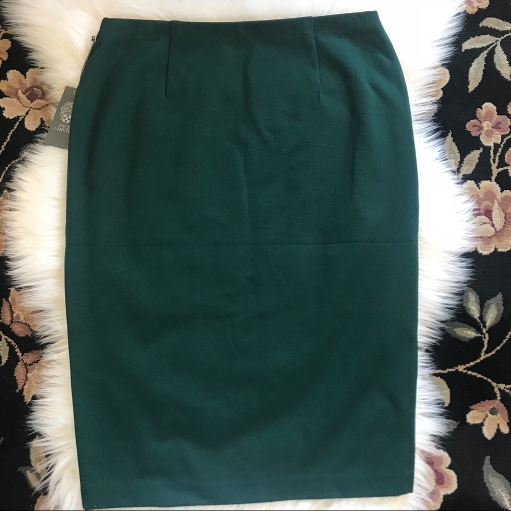 Vince Camuto Green and Black Pencil Skirt Size M - Picture 6 of 7